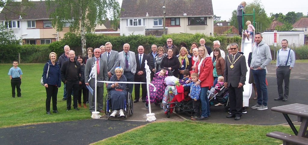 Lord Liutenant of Somerset cuts the tape