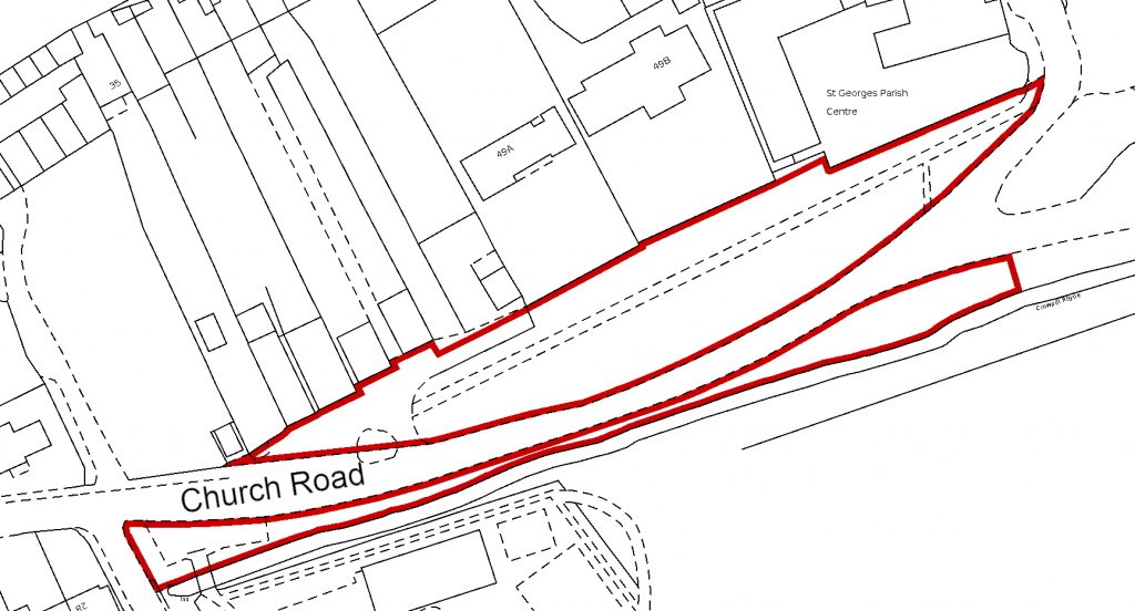 Plan showing Wembdon Common outlined in red